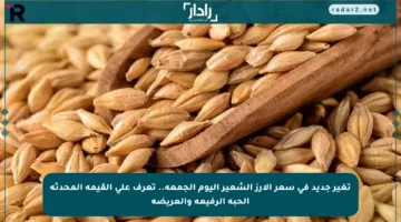 تغير جديد في سعر الأرز الشعير اليوم الجمعة.. تعرف على القيمة المحدثة الحبة الرفيعة والعريضة